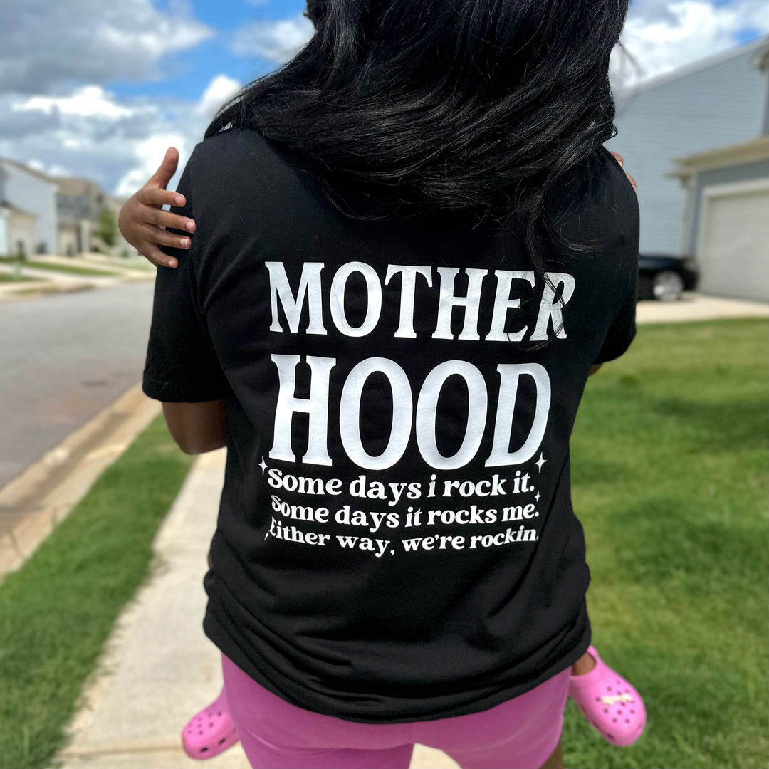 Funny Mama T-Shirt - "Some Days I Rock It" Oversized Motherhood Tee, Short Sleeve Graphic Top For Moms